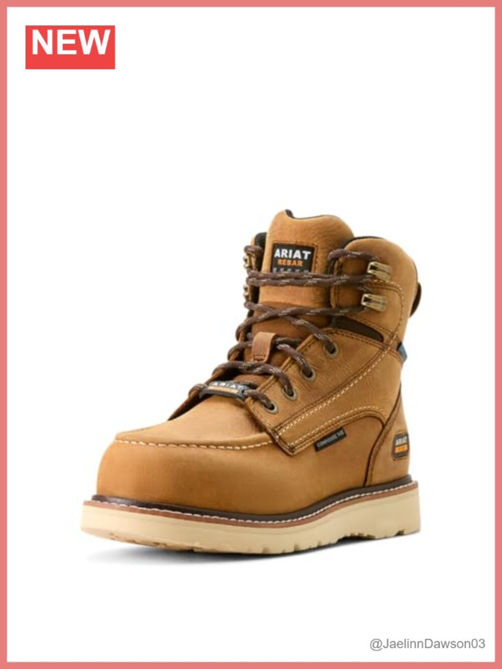 Women's ARIAT Safety Toe Work Boot Waterproof Wedge